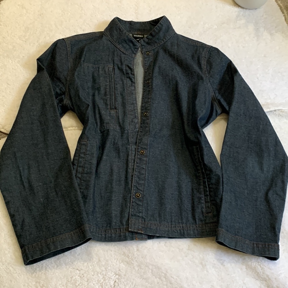 Eileen Fisher Lightweight Blue Denim Snap Front Jacket in Women's SZ M - Picture 7 of 16